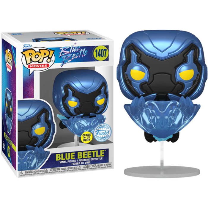 Funko Pop! Blue Beetle (2023) - Blue Beetle in Flight Glow in the Dark #1407