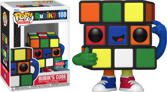 Funko Pop! Retro Toys: 2022 Rubik's Cube Convention Exclusive Puzzle Cube  Vinyl Multicolor Figure #108