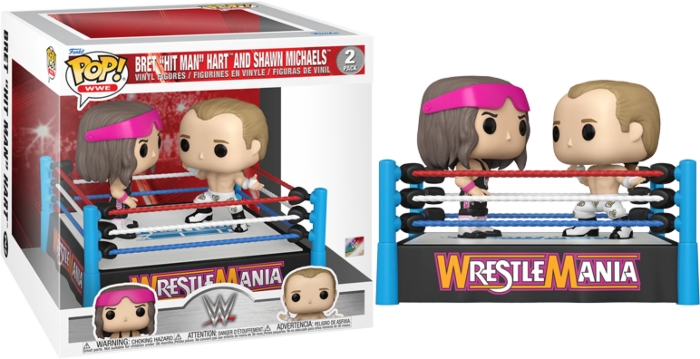 Funko Pop! WWE - Bret "Hit Man" Hart vs. Shawn Michaels Wrestlemania XII Moment - 2-Pack