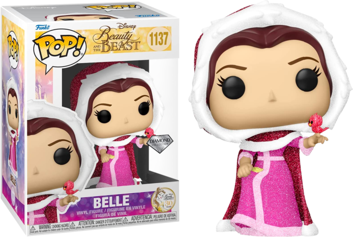 Funko Pop Beauty and the Beast Belle with Winter Cloak Diamond Glit
