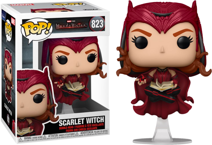 Funko Pop! WandaVision - Scarlet Witch with Darkhold Book #823 - Real Pop Mania