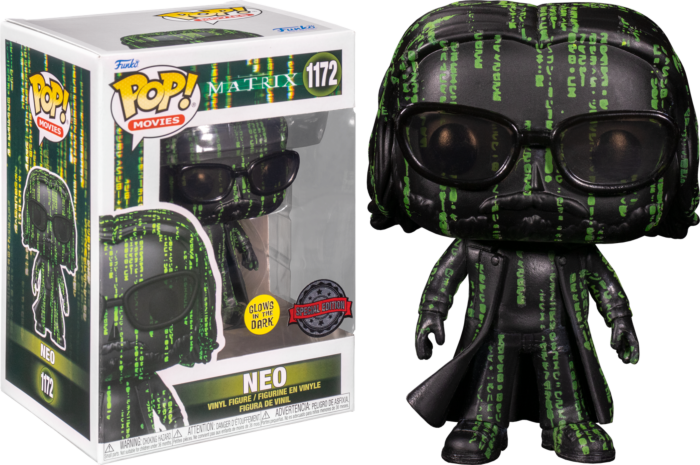 Funko Pop! The Matrix Resurrections - Neo in Matrix Glow in the Dark #1172 - Real Pop Mania