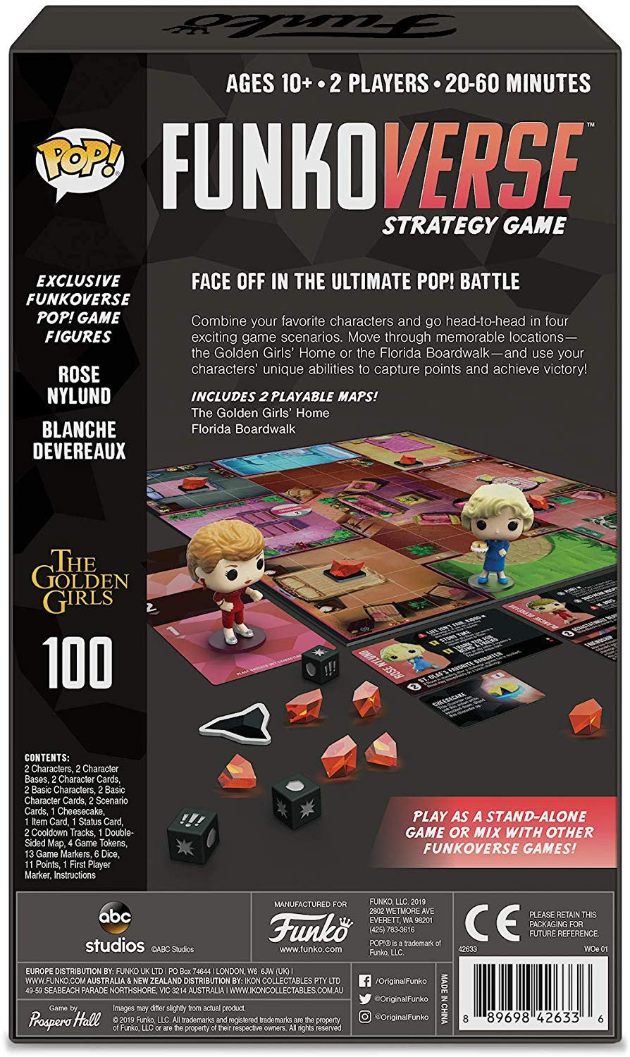 Funkoverse - The Golden Girls - Blanche & Rose Pop! - Strategy Game 2-Pack - The Amazing Collectables