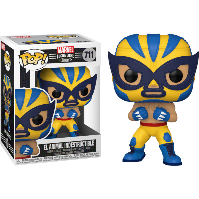 Funko Pop! Marvel: Lucha Libre Edition - El Animal Indestructible Wolverine #711