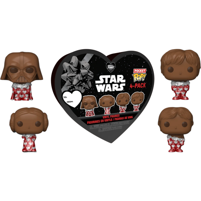 Funko Pop! Star Wars - Valentines 2024 (Chocolate) Pocket Box - 4-Pack