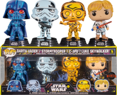 Funko Pop! Star Wars - Darth Vader, Luke Skywalker, C-3PO & Stormtrooper Retro Series - 4-Pack - Real Pop Mania