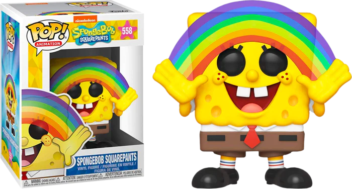 Funko Pop! SpongeBob SquarePants - SpongeBob SquarePants with Rainbow #558 - Real Pop Mania