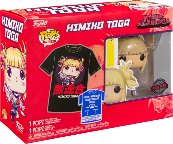Funko Pop! My Hero Academia - Himiko Toga Unmasked - Vinyl Figure & T-Shirt Box Set