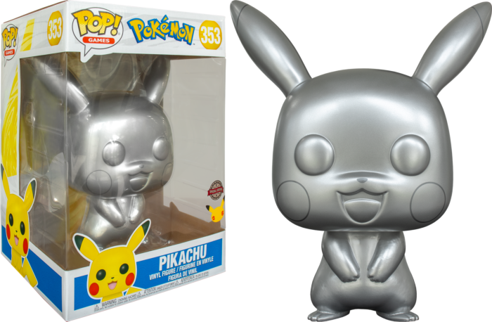 Funko Pop! Pokemon - Pikachu Silver Metallic 25th Anniversary 10 #353