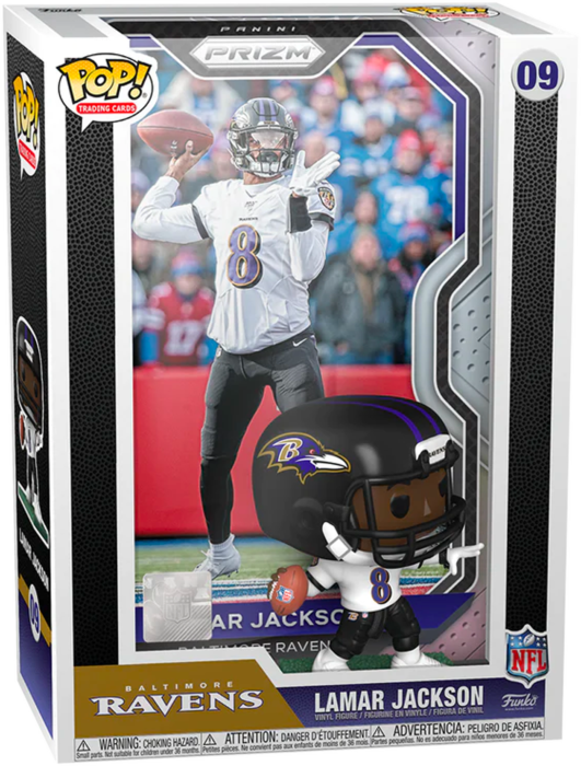 Funko Pop! Trading Cards - NFL Football - Lamar Jackson Baltimore Ravens with Protector Case #09