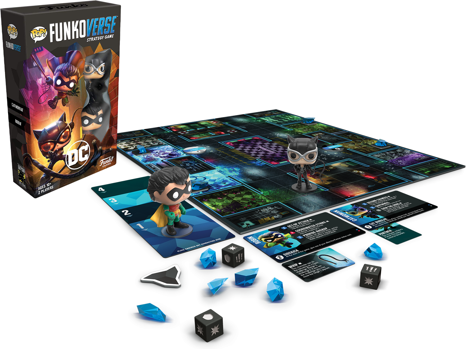 Funkoverse - Batman - Catwoman & Robin Pop! - Strategy Game 2-Pack - The Amazing Collectables