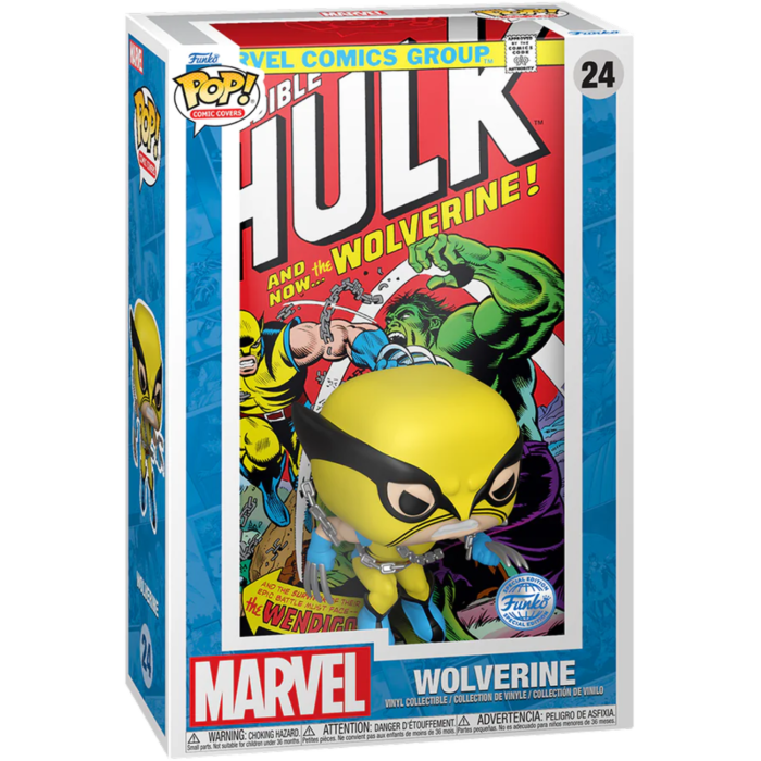 Collectible Funko Pop Marvel Metallic Wolverine Pop & Tee Bundle