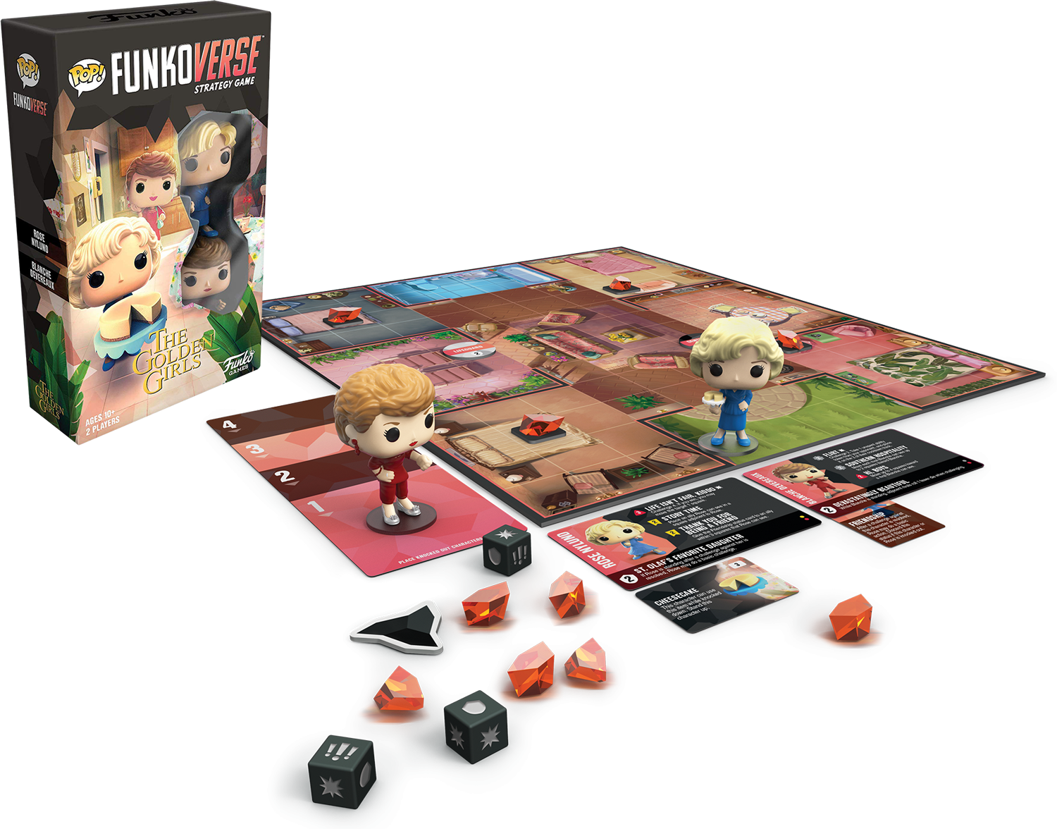 Funkoverse - The Golden Girls - Blanche & Rose Pop! - Strategy Game 2-Pack - The Amazing Collectables