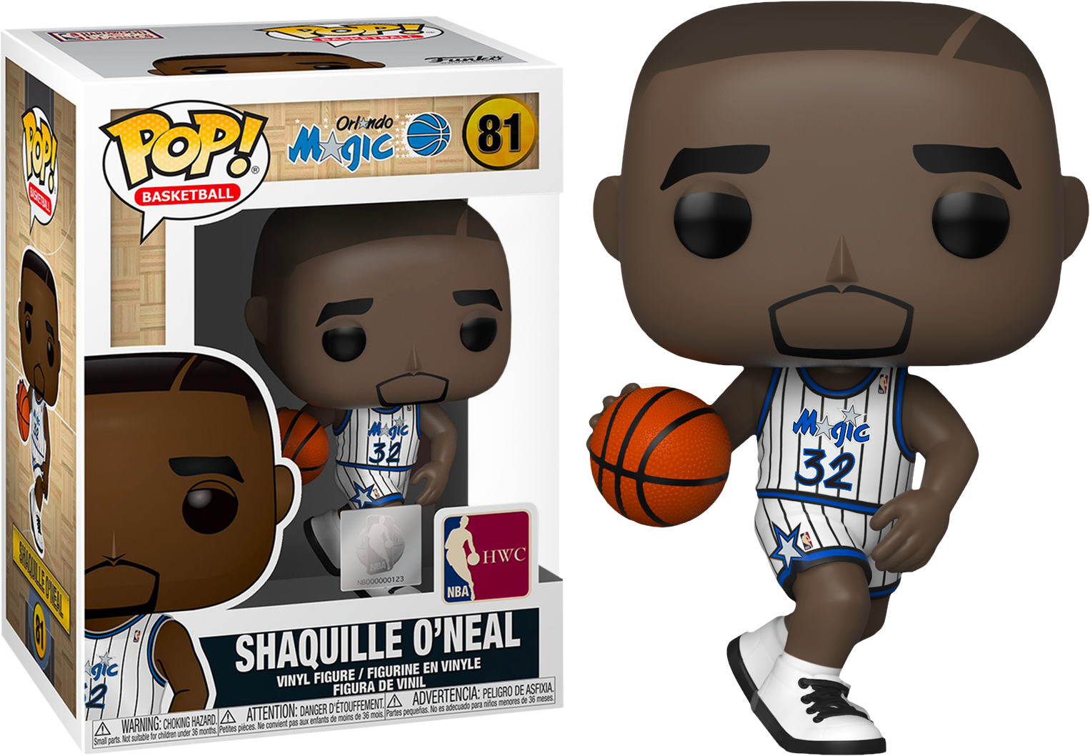Funko Pop! NBA Basketball - Shaquille O'Neal Orlando Magic Home Jersey #81