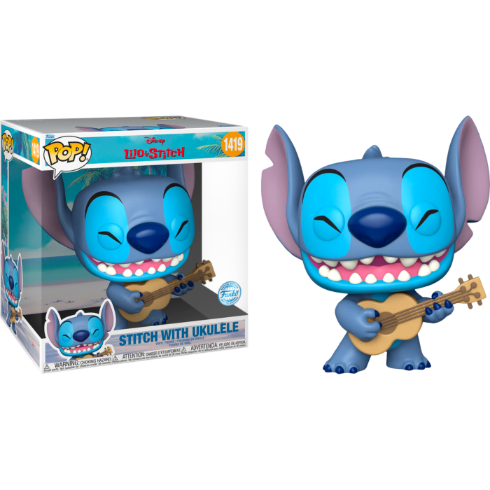 Funko Pop! Lilo & Stitch - Stitch with Ukelele 10" Jumbo #1419