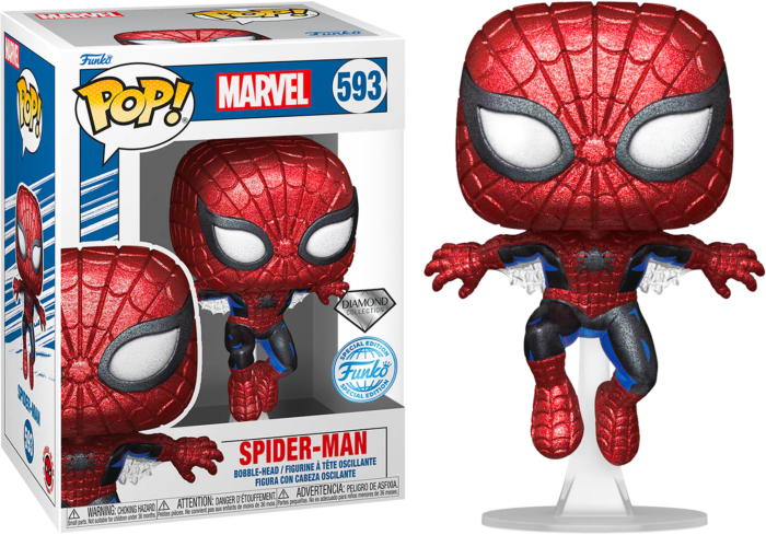 Funko Pop! Spider-Man - Spider-Man First Appearance 80th Anniversary Diamond Glitter #593