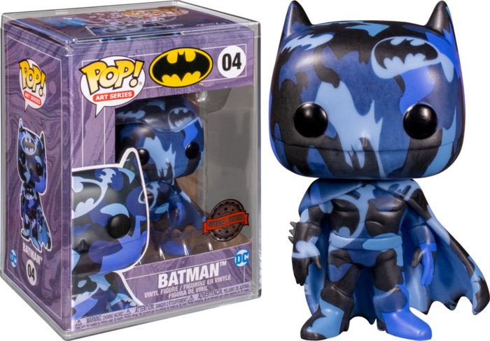 Funko Pop Batman Batman Blue Black Artist Series with Pop Protec