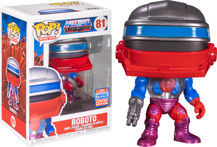 Funko Pop! Masters of the Universe - Roboto #81 (2021 Summer Convention Exclusive) - Real Pop Mania