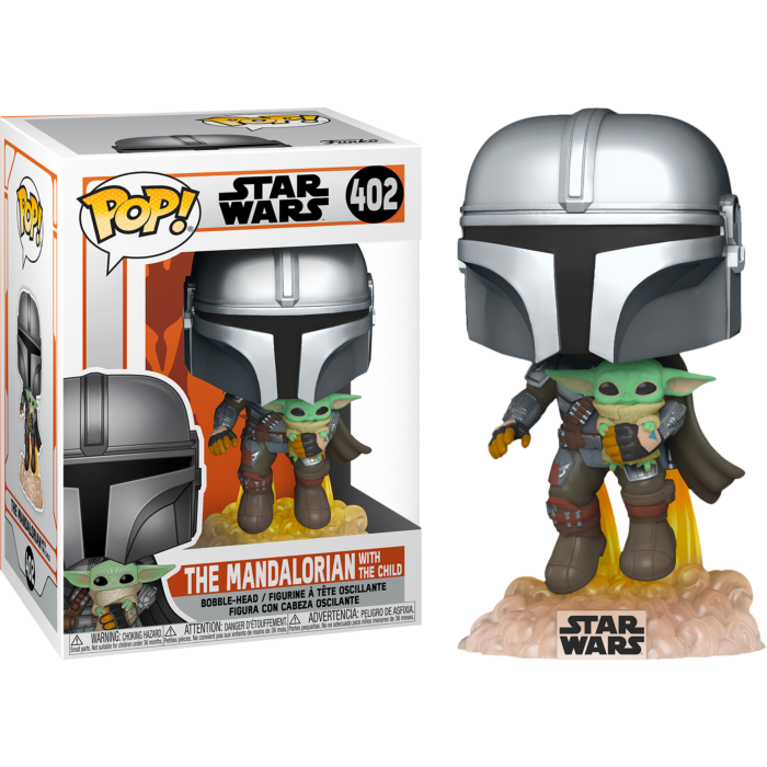 Funko Pop! Star Wars: The Mandalorian - The Mandalorian with The Child (Baby Yoda) Flying #402