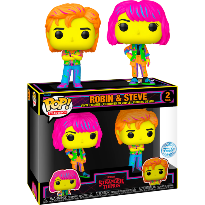 Funko Pop! Stranger Things 4 - Robin & Steve Blacklight - 2-Pack