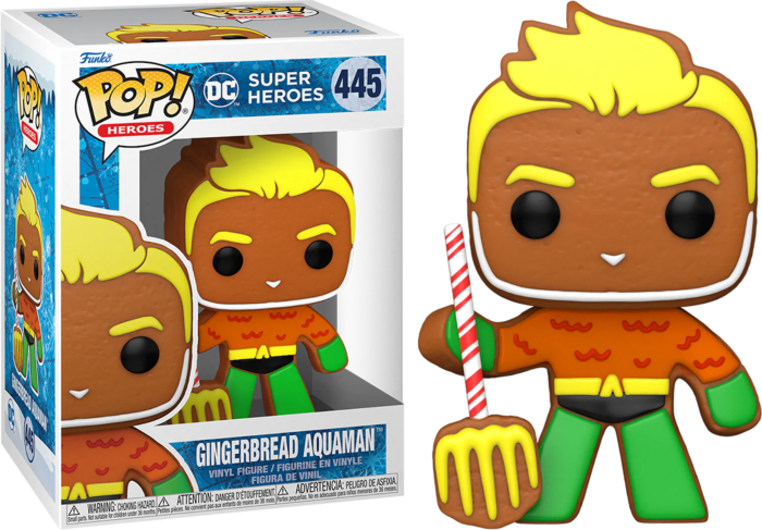 Satire Mesterskab Meningsløs Funko Pop! DC Super Heroes - Gingerbread Aquaman #445