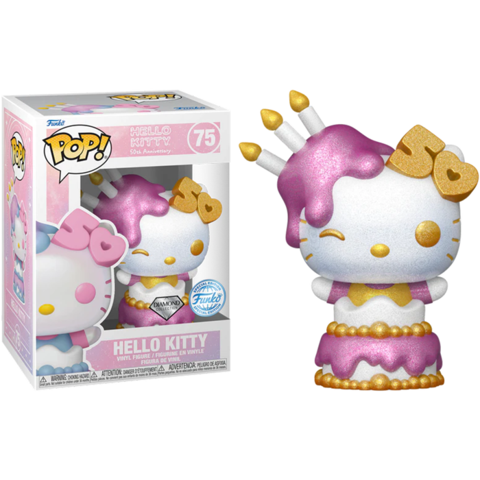 Funko Pop! Hello Kitty: 50th Anniversary - Hello Kitty (In Cake) Diamond Glitter #75