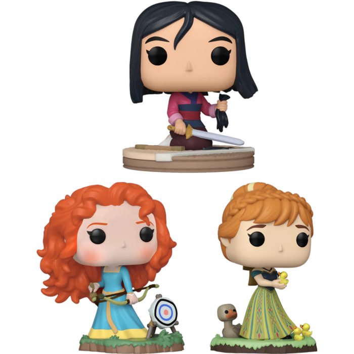 Funko Pop! Disney Princess - Anna, Merida & Mulan - Bundle (Set of 3)