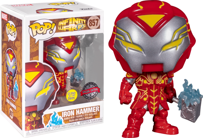 Funko Pop! Infinity Warps - Iron Hammer with Mjolnir Glow in the Dark #857 - Real Pop Mania