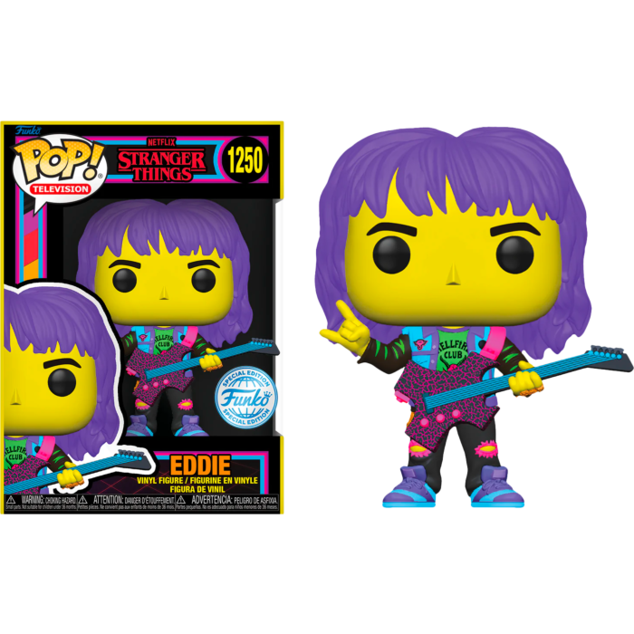 Funko Pop! Stranger Things 4 - Eddie with Guitar Blacklight #1250