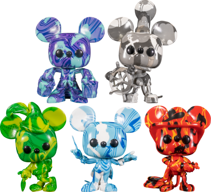 Funko Pop! Mickey Mouse - Artist Series with Pop! Protector - Bundle (Set of 5) - Real Pop Mania