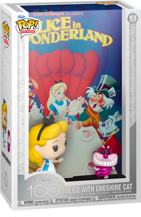 Funko Pop! Movie Posters - Alice in Wonderland (1951) - Alice with Cheshire Cat Disney 100th #11
