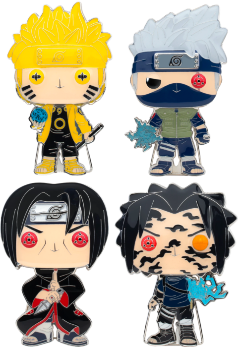 Funko Pop! Naruto: Shippuden - Six Path 4" Enamel Pin - Bundle (Set of 4) - Real Pop Mania