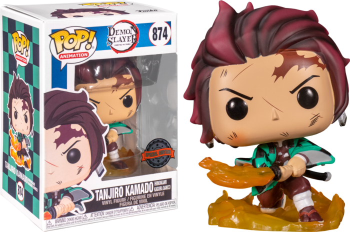 Funko Pop! Demon Slayer - Tanjiro with Flaming Blade #874 - Chase Chan