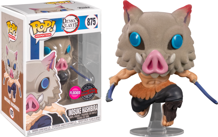 Funko Pop! Demon Slayer - Inosuke Hashibira Flocked #875 - Chase Chance - Real Pop Mania
