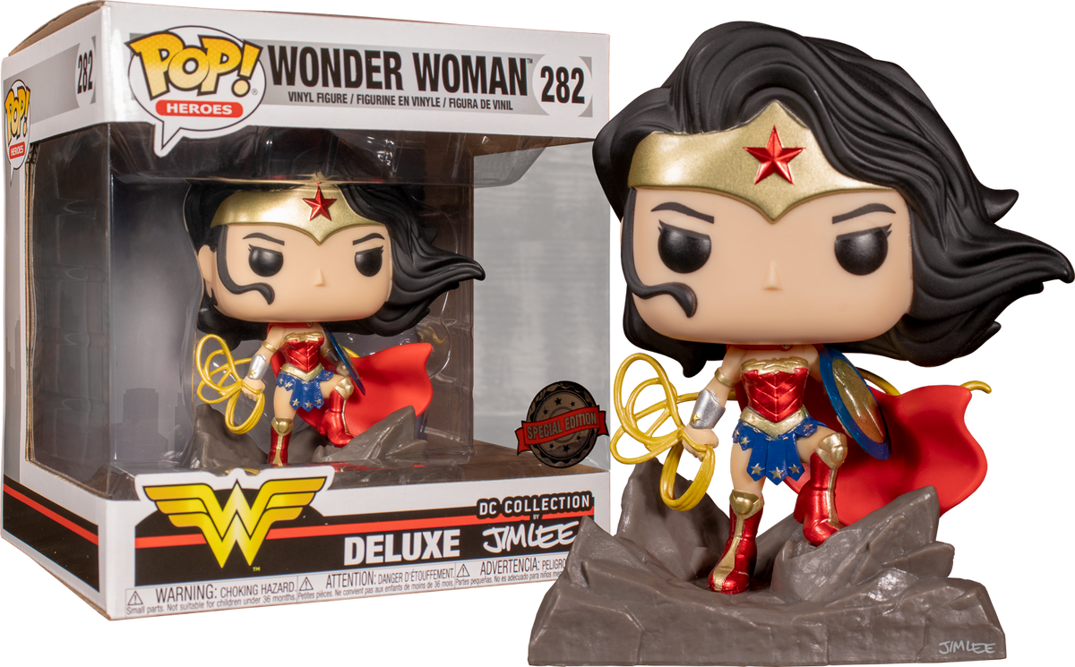 Funko Pop! Wonder Woman - Wonder Woman Jim Lee Collection Deluxe #282 - The Amazing Collectables