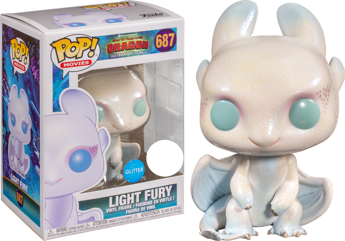 Funko Pop! How to Train Your Dragon 3: The Hidden World - Light Fury Glitter #687 - The Amazing Collectables