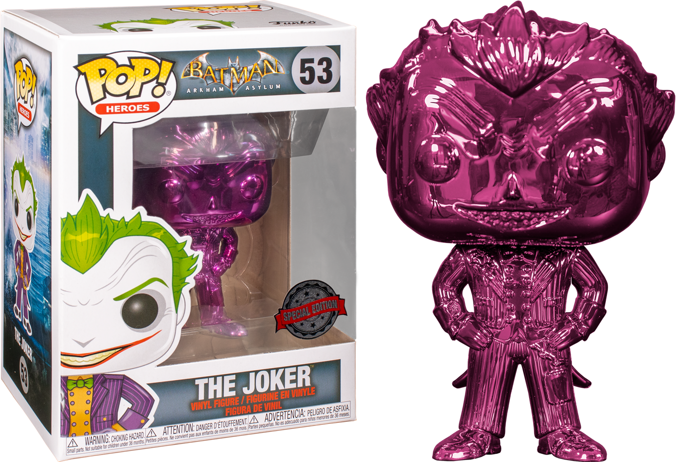 Funko Pop! Batman: Arkham Asylum - The Joker Purple Chrome #53