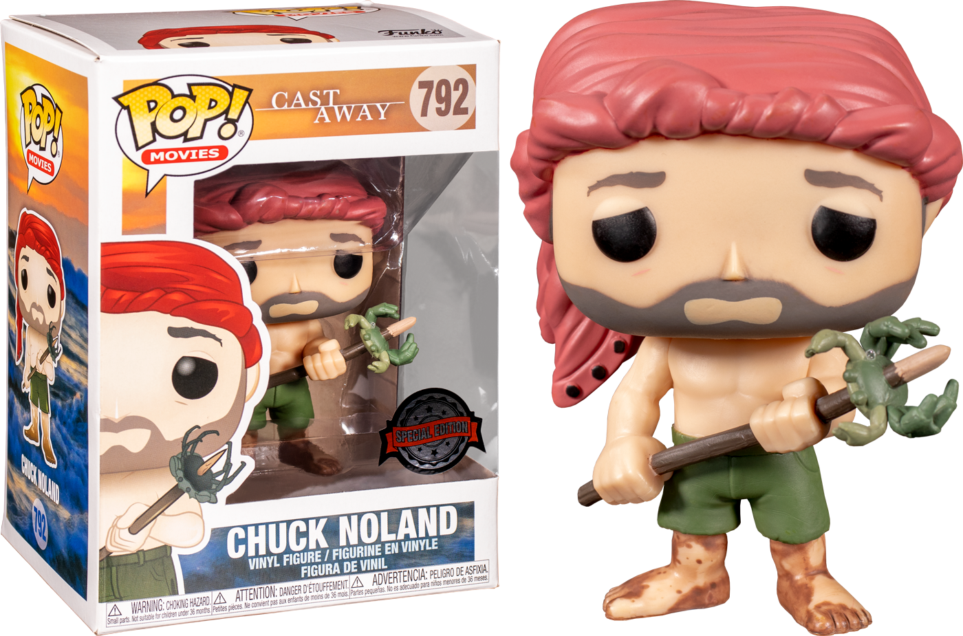 Funko Pop! Cast Away - Chuck Noland with Spear Crab #792