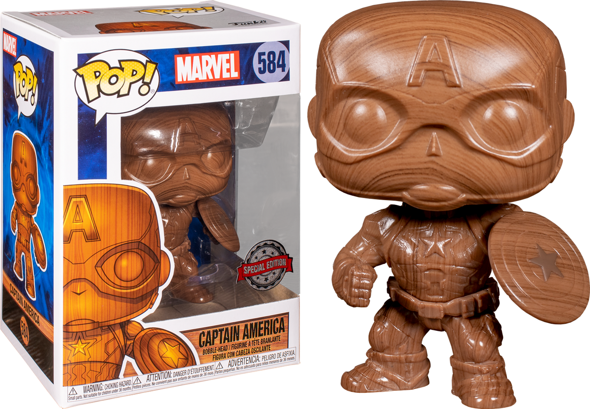 Funko Pop! Captain America - Captain America Wood Deco #584 - The Amazing Collectables