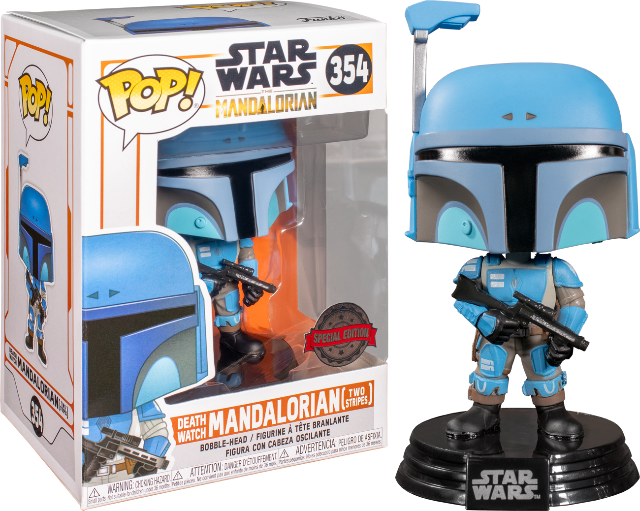 Funko Pop! Star Wars: The Mandalorian - Death Watch Mandalorian Two Stripes #354