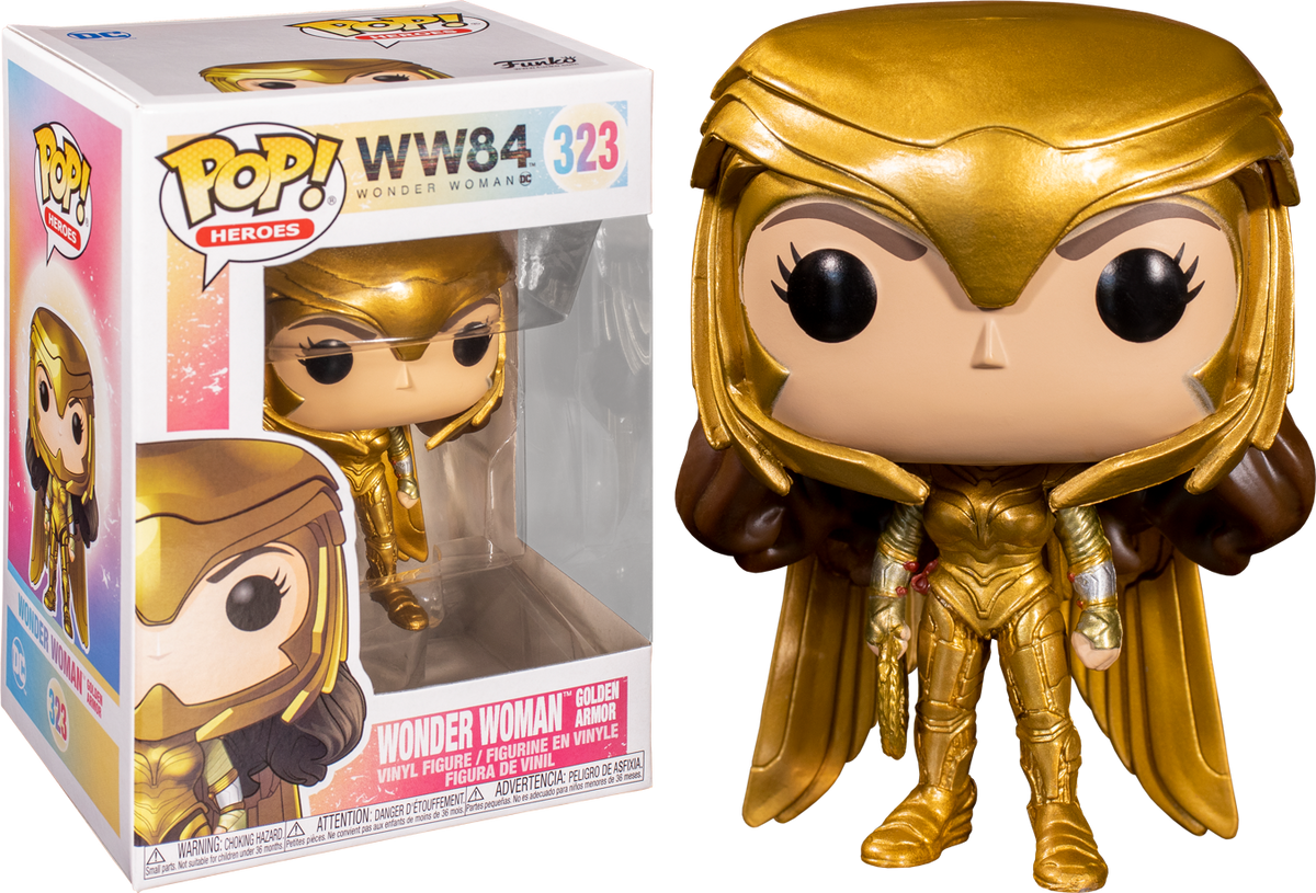 Funko Pop! Wonder Woman 1984 - Wonder Woman Gold Armour Power Pose #323 - The Amazing Collectables