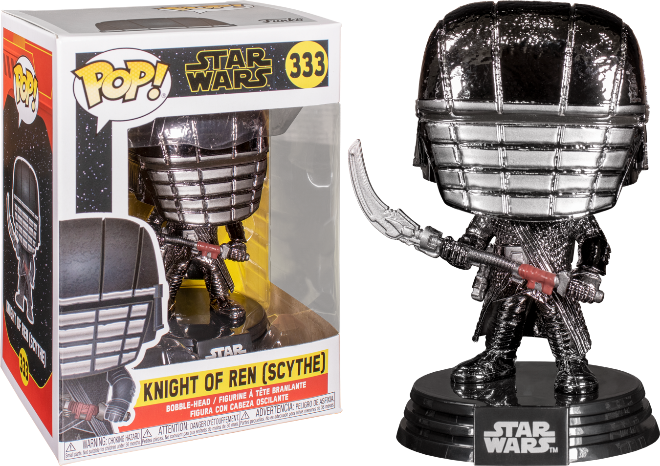 Funko Pop! Star Wars Episode IX: The Rise Of Skywalker - Knight Of Ren with Scythe Hematite Chrome #333