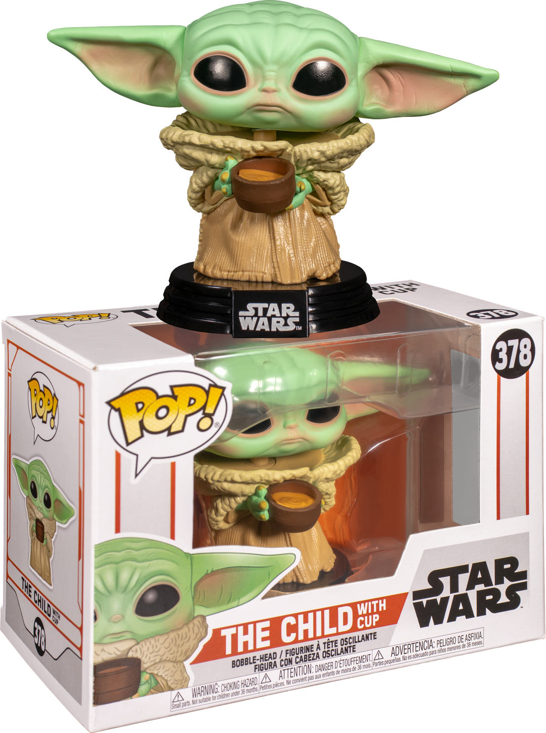 Funko Pop! Star Wars: The Mandalorian - The Child (Baby Yoda) with Cup #378