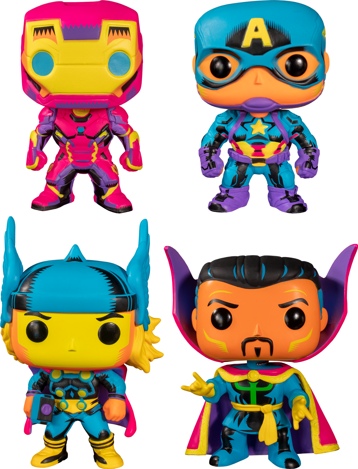 Funko Pop! Marvel: Blacklight - Guardians of the Neon - Bundle (Set of