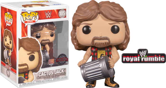 Funko Pop! WWE - Cactus Jack with Trash Can with Enamel Pin #105