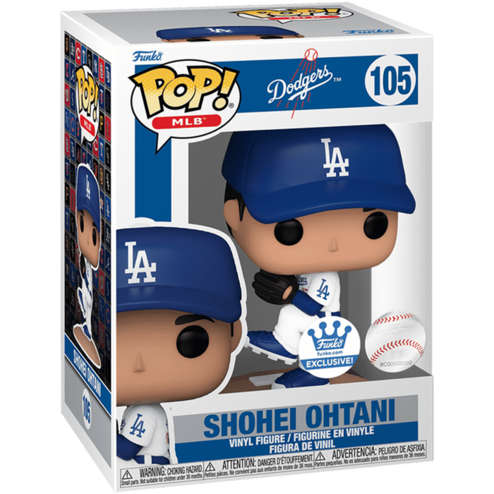 Funko Pop! MLB Baseball - Shohei Ohtani Los Angeles Dodgers #105 (+ Box of 3 Mystery Exclusive)