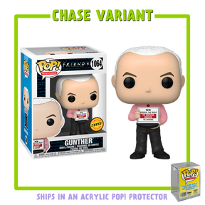 Funko Pop! Friends - Gunther with Acrylic Pop! Protector #1064 (Chase Variant)