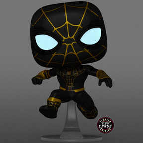 Spider-Man: No Way Home - Spider-Man Unmasked Black Suit - in Acrylic with Pop! Protector #1073 - Chase Variant