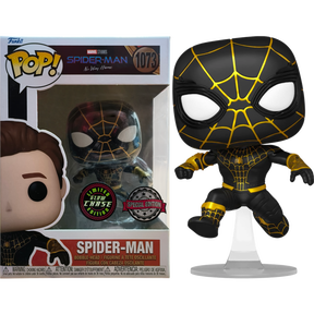 Spider-Man: No Way Home - Spider-Man Unmasked Black Suit - in Acrylic with Pop! Protector #1073 - Chase Variant