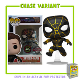 Spider-Man: No Way Home - Spider-Man Unmasked Black Suit - in Acrylic with Pop! Protector #1073 - Chase Variant
